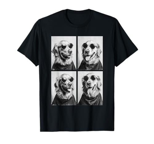 Golden Retrievers with Sunglasses Funny Dog Barber Meme T-Shirt
