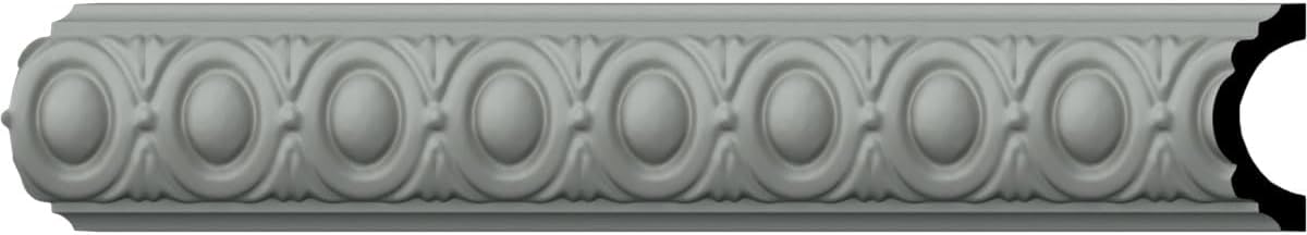 Ekena Millwork PML02X02EG Egg & Dart Panel Moulding Panel Moulding, 1 3/4"H x 3/4"P x 94 1/2"L, Primed