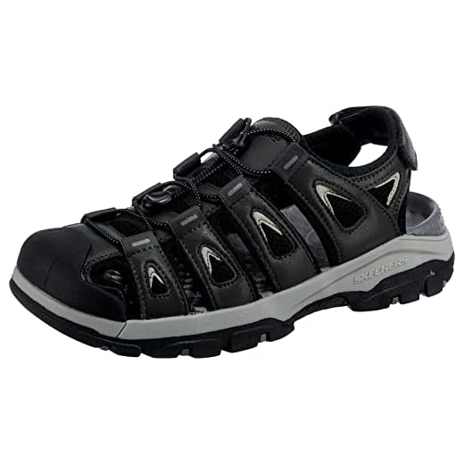 Skechers Sandalias de Montaña Tresmen-Outseen Negro, Hombre, 41 EU
