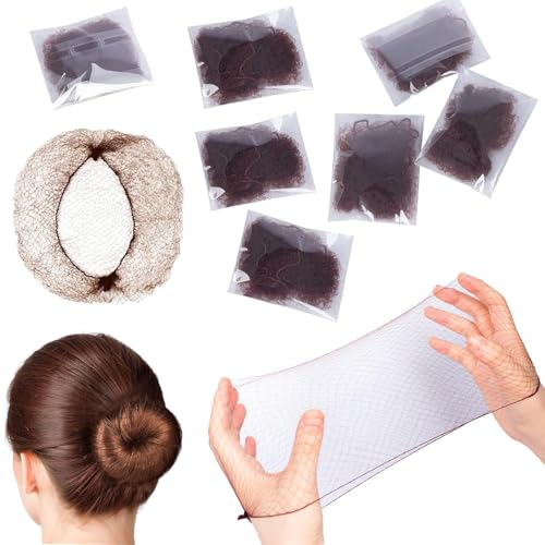Bun Nets 20pcs Invisible Hair Nets Hair Nets for Buns Bun Nets Brown Ballet Hair Net Ballet Bun kit Bun hair net Hair net for ballet bun kids.