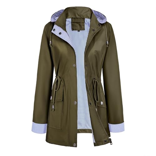 Chaquetas impermeables con capucha mujer chubasqueros resistentes al agua con cremallera 6