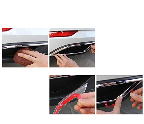 High Flying pour Golf Mk7 2018-2019 Arrière Silencieux D'Échappement Tip Extrémité Tuyau Moulures Acier Inoxydable Décorative Couvercle Accessoire Auto 2 pièces