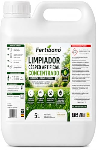 Fertibono PureTurf 5L Limpiador Césped Artificial para Perros y Mascotas – Ayuda a Eliminar Olor de Orina y Malos Olores – Aroma Fresco a Pino para Terraza, Patio y Jardín