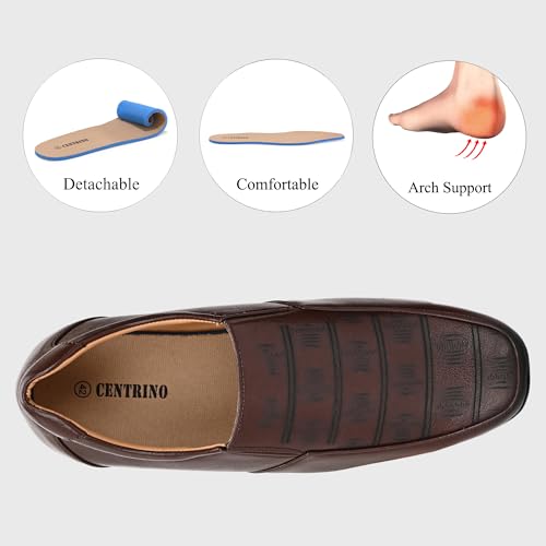 Image of Centrino Slip-on Men's Formal Shoe | Stylish with Soft Cushioned Insole | Trendy Non Lace-Up Design | Perfect for Formal & Office Wear (7680)