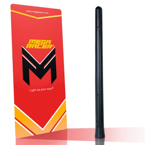 Mega Racer Flexible Car Antenna - 7 Inch Rubber Antenna Replacement, AM/FM Radio Compatible and Car Wash Proof, Screw Type, Internal Copper Coil and Stainless Steel Threading, Universal Fit (1 Piece) Mega Racer Flexible Car Antenna - 7 Inch Rubber Antenna Replacement, AM/FM Radio Compatible and Car Wash Proof, Screw Type, Internal Copper Coil and Stainless Steel Threading, Universal Fit (1 Piece)