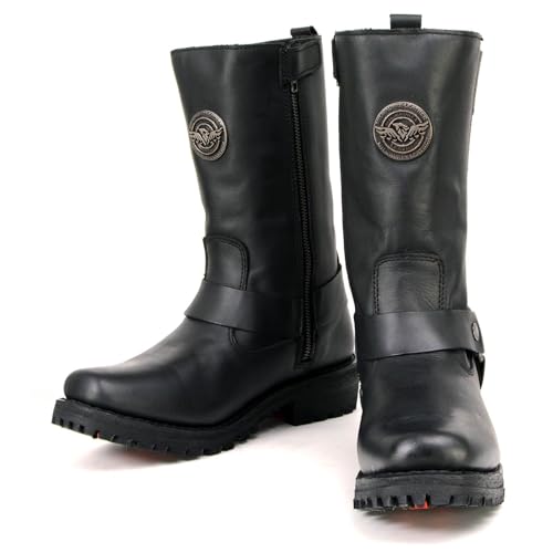 Image of Milwaukee Leather Women's Premium Leather Motorcycle Harness Boots Collection MBL - 11