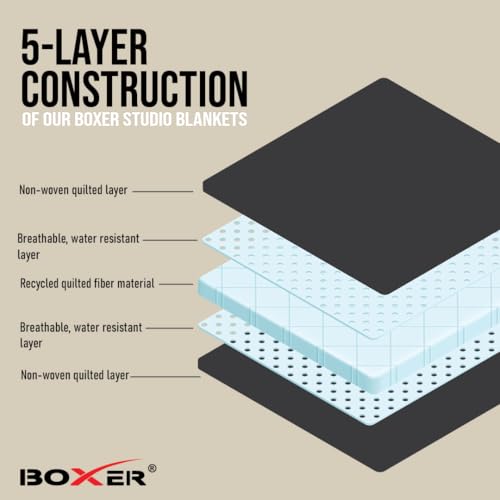 Large Sound Dampening Blanket 96" x 80" Heavy Duty Soundproof Blanket Noise Cancelling Studio Sound Absorption Curtain, Light Blocker, Acoustic Sound Treatment - BoxerTool miniatura 7