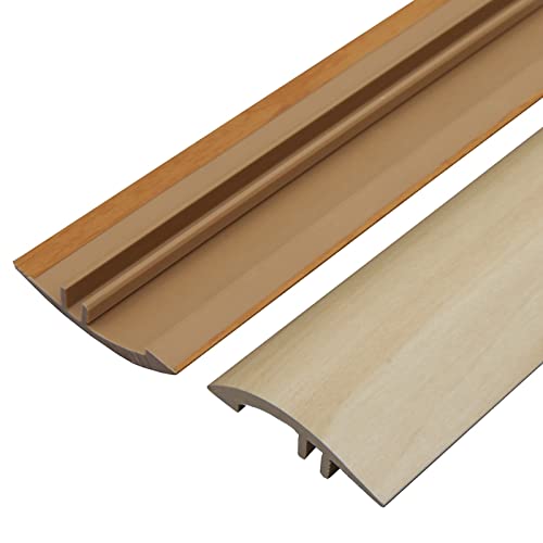 Lsmkka Wood Floor Strips Between Rooms, Doorway Flooring Reducer Transition 1 Inch Threshold Ramp Pvc Edging/Edge Trim 92-170 Cm, Cuttable Banding Molding (Color : A, Size : W 55Mm - L 92Cm/36In) #TOP4