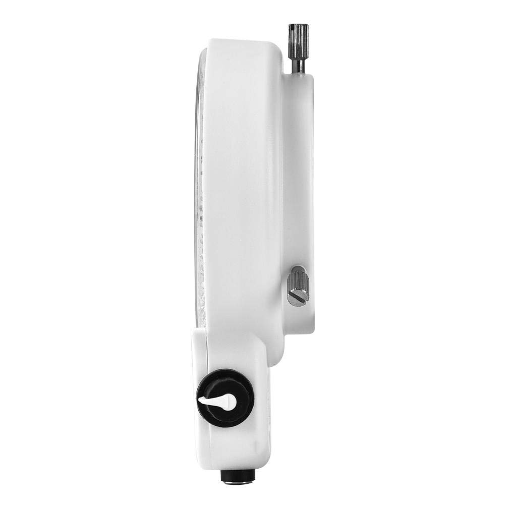 Lampada per Microscopio 144 perline LED Anello luminoso Illuminatore Luminoso Oltre 18000LUX 4,5 W Luminosità Sorgente Lampada ad Anello Regolabile(White)
