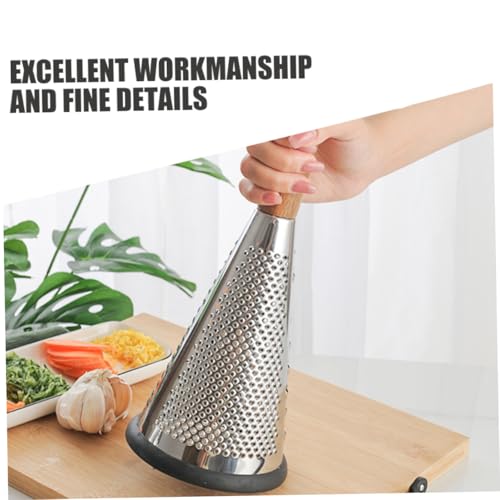 Rallador de queso cónico de acero inoxidable con mango ergonómico miniatura 7