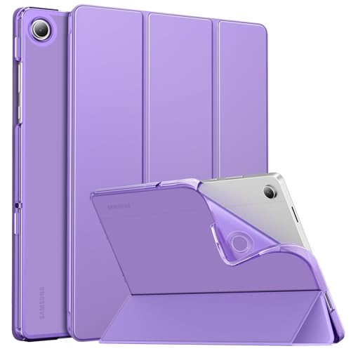 Image of MoKo Case for Samsung Galaxy Tab A11+ Plus 11 inch 2025, Lilac | Fit Samsung Galaxy Tab A9+ Plus 2023 with Soft TPU Translucent Back Protective Cover Trifold Stand Case, Auto Wake /Sleep