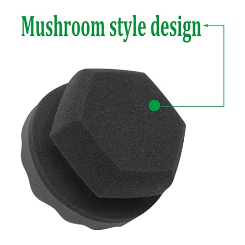Image of Tire Dressing Applicator 3 Pack Tire Shine Applicator Pad Durable & Reusable Hex-Grip Tire Dressing Applicator Pad for No Slip No Mess & Easy Use Black O-019-BK-3pcs