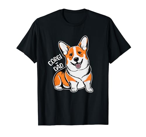 Herren Corgi Dad Niedlicher Corgi T-Shirt