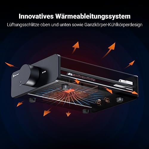 Fosi Audio V3 Mini Verstärker, 300Wx2 Stereo Verstärker Hifi mit TPA3255 Amp Chip & Austauschbare...