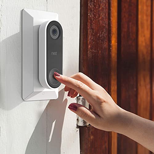 Koroao Wall Plate Come With L35°/R35 ° Wedge For Nest Hello, Compatible With Nest Hello Doorbell, Plastic Material Adjustment Mounting Wall Plate Wedge Kit（White） #TOP5