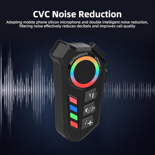 Yoidesu Motorcycle Helmet Speaker Wireless Headset with 5.4 40mm Graphene Diaphragm IP68 Water Proof 40H Playtime for Motorcycle Riding Safety