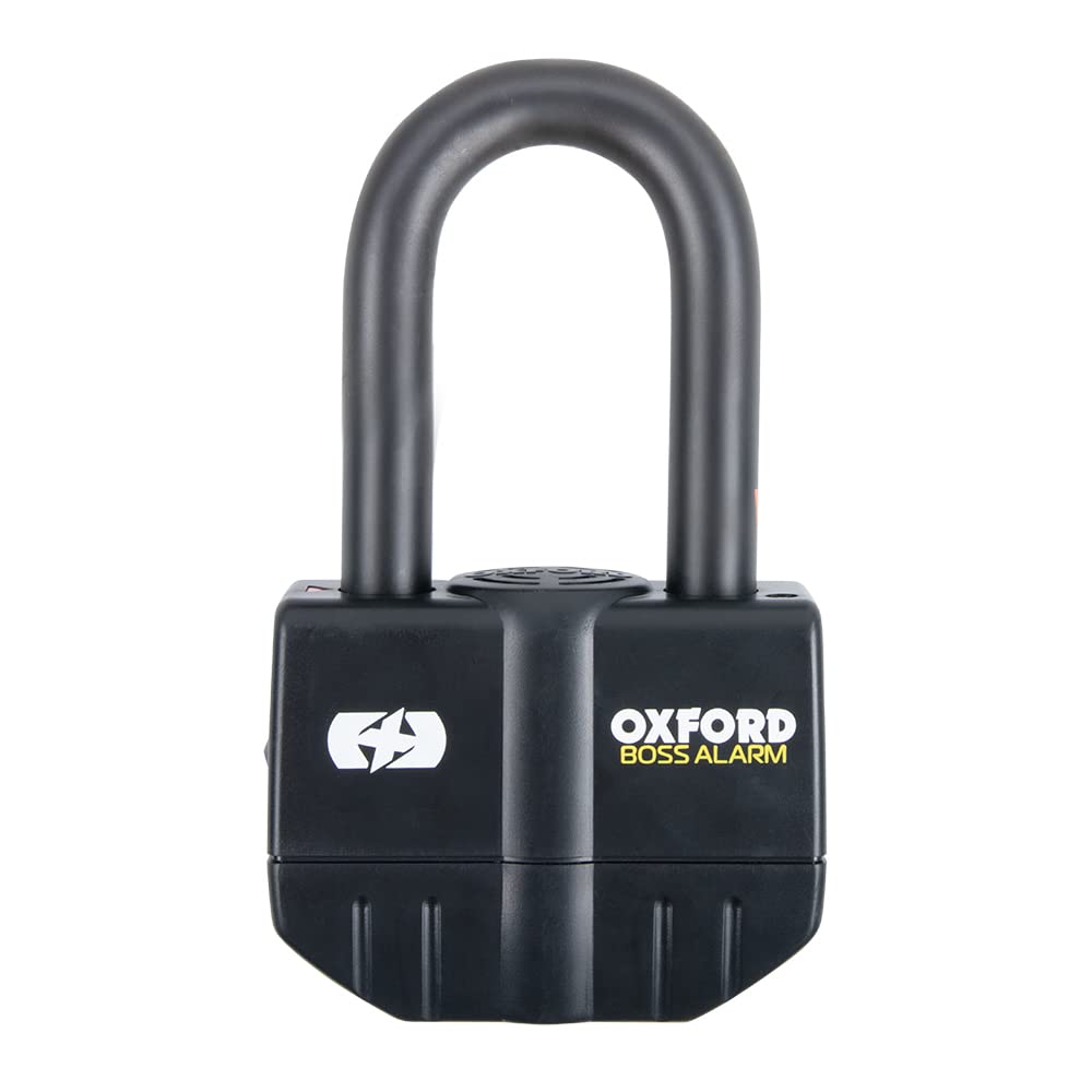 Oxford Security Motorcycle Boss Alarm 16mm Sold Secure Motorbike Padlock Black LK484 (Black)