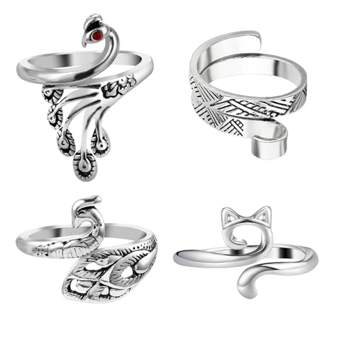 Tyqour 4 Stück Verstellbare Häkelringe Einstellbare...