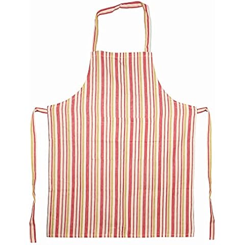 Indtresor Indian heritage Fabric Apron kitchen Cotton (Pack of 1). Red Green, Apron - Red & Green, 36"L x 28"W Inches Cover