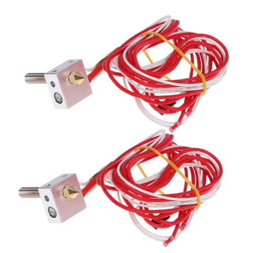 3d Printer Extruder Hot End Heating Kit 2pcs Brass Nozzle