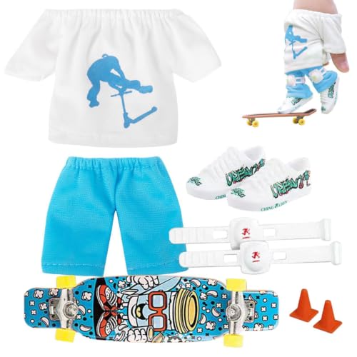 Genérico Conjunto de monopatín de Dedo | Finger Scooter Fingerboard Skateboard Movimiento de la del Dedo | Favores de Regalos de cumpleaños para niños Juegos de Mesa