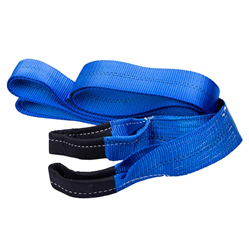 HFS(R) Blue Tree Saver Winch Strap Tow Strap 30 000 Pound Capacity(3X8FT)
