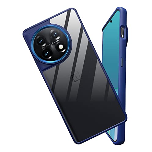 Image of A rtistque Ultra Hybrid Clear Back Cover Case for Oneplus 11R 5G | Drop Protection | Transparent | Smooth TPU Sides - Blue