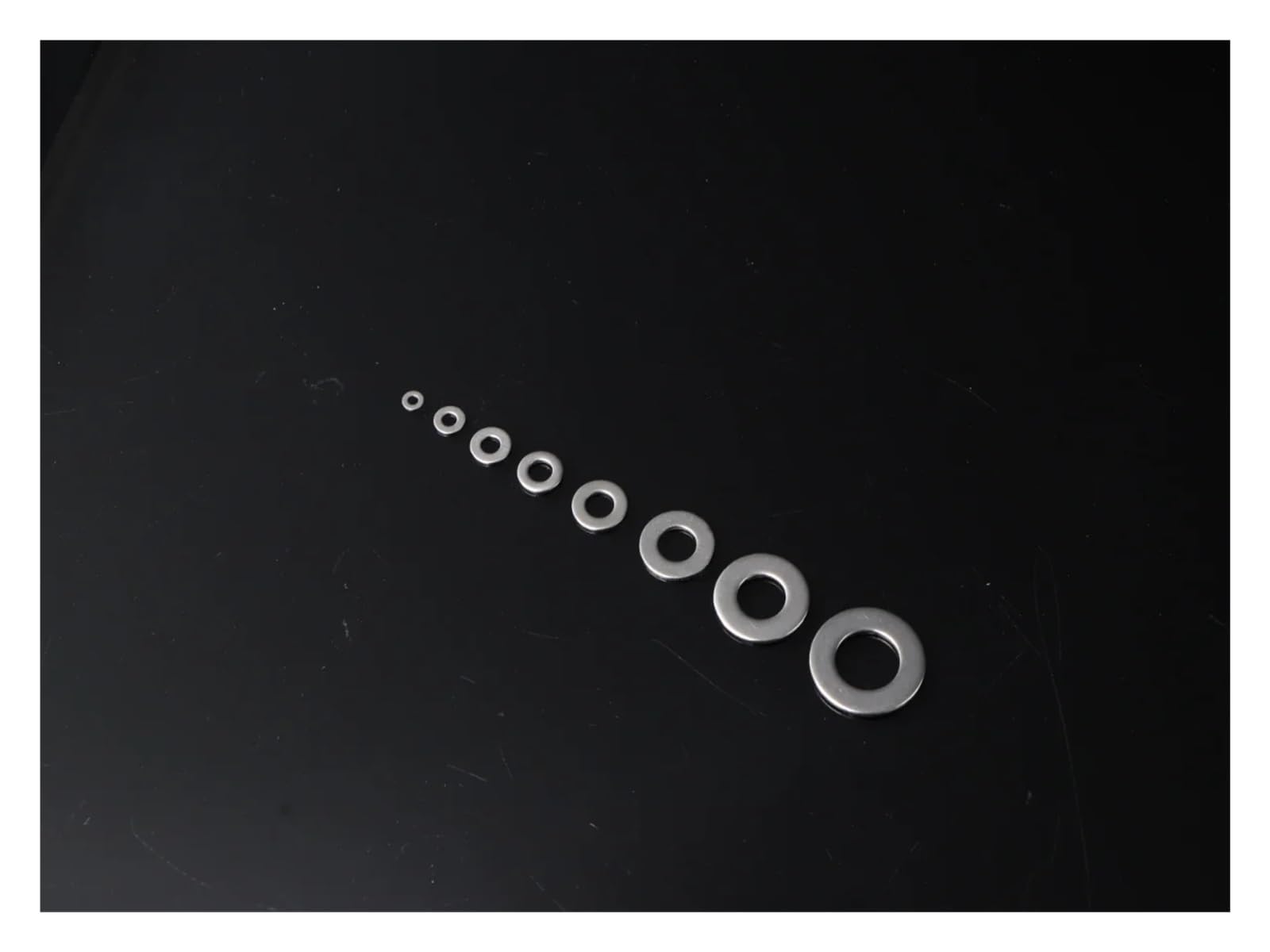 Kit d'assortiment de rondelles plates en acier inoxydable (360/580/684/1010 pièces) : M2, M3, M4, M5, M6, M8, M10 et M12 Pour Vis(1010PCS M2-M12)
