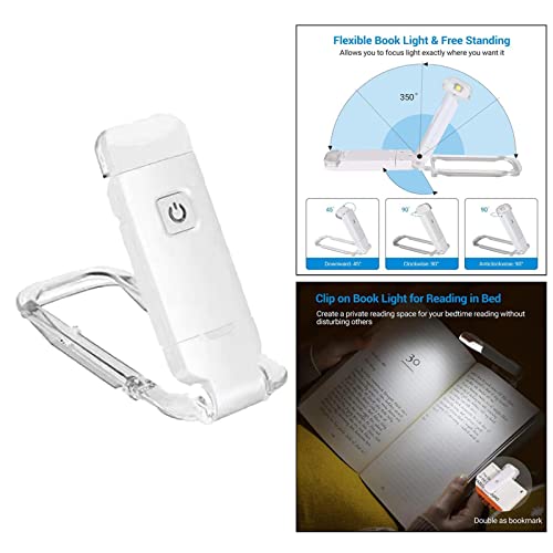 Newmind Luminária de leitura de livros recarregável, 2 níveis de brilho 90° para crianças, estudante