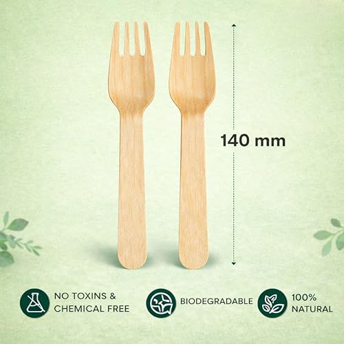 Image of Small Wooden Fork 140 mm, Pack of 25