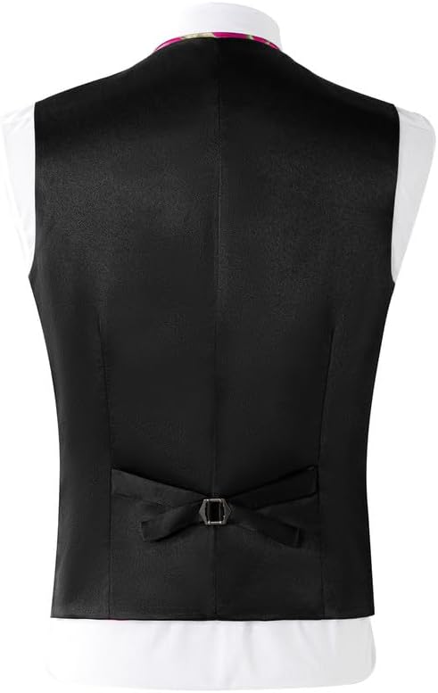 HBDesign Vintage Camo Vest for Men V Neck 5 Single Button Design with Tie 2 Pockets - Image 2