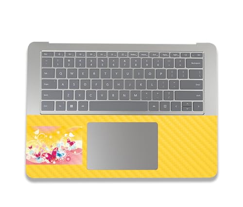 Image of MightySkins Carbon Fiber Skin Compatible with Microsoft Surface Laptop Studio 2 (2023) Full Wrap Kit - Floral Butterfly | Protective, Durable Textured Carbon Fiber Finish | Made in The USA