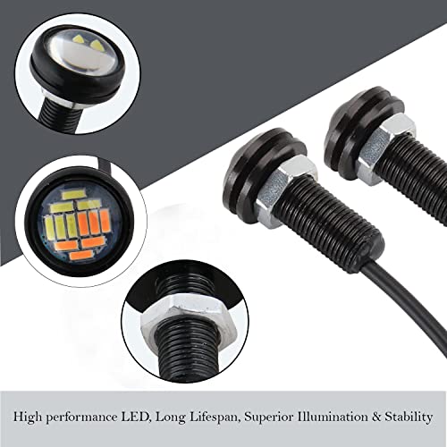 Image of AllExtreme EXLPL02 9W License Number Plate LED Light Low Power Consumption Universal Fit Energy Efficient & Bright for Car & Bikes (Amber & White, 2 Pcs)