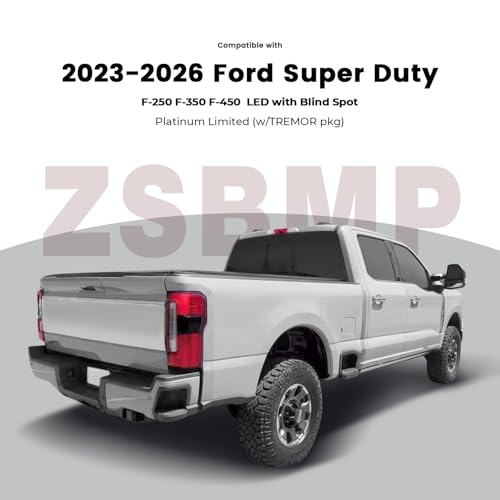 Image of LED Tail Lights Fit for 2023-2026 Ford F250 F350 F450 Super Duty | LED Type Rear Light Platinum /Limited Rear Brake Lamp Assembly OEM PC3Z13404C(LED W /Blind Spot, Right Passenger Side)