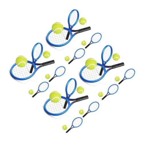 Mini set de tennis et accessoires de maison dollhouse avec mini balles