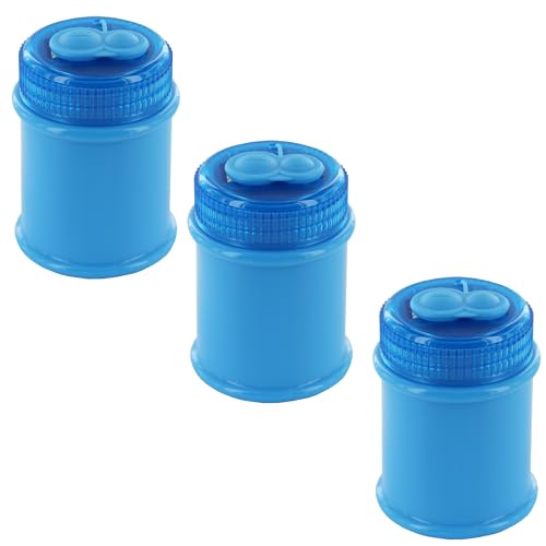 KUM AZ103.49.16-B - Anspitzer mit Behälter Maxi M2, blau, 3er Multipack, Doppel-Behälterspitzer