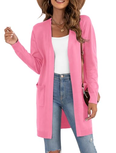 Image of VIISHOW Women's Classic Cardigans Long Sleeve Open Front Casual Knit Cardigan Sweaters Coat Soft Outwear