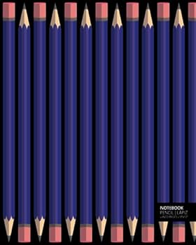 Paperback Notebook Pencil | Lápiz: (Dark Purple Stationery Edition) Fun notebook 192 ruled/lined pages (8x10 inches / 20.3x25.4 cm / Large Jotter) Book