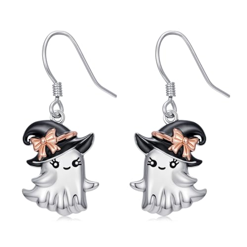 Boucles d'oreilles Halloween argent anti-allergie résolvant les irritations