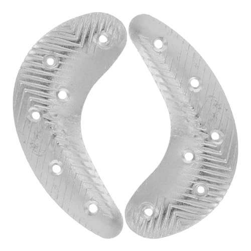 Baluue Plaques De Réparation De Talon En Métal Avec Vis Pour Chaussures Hommes Protection Antidérapante Demi-Lune Pour Bottes Sneakers Kit De Coussinets De Talon Résistant À L'Usure