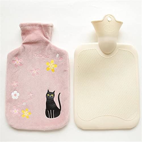 Bouillotte 1000ml à eau chaude en peluche chat mignon UKKO