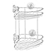 Produktbild iDesign 21190EU Metro Rostfreier Turn-N-Lock Aluminium-Eckkorb für Shampoo, Conditioner, Seife, 27,94 x 20,70 x 35,79 cm, silber, Metall, 2-stöckig