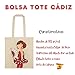 IllustrArte Bolsa Tote Cádiz Diseño Flamenca Imagen de IllustrArte Bolsa Tote Cádiz Diseño Flamenca