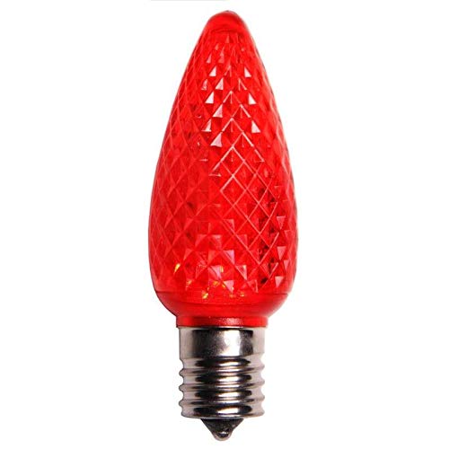 Novità Lights - Confezione da 25 lampadine di ricambio C9 per esterni, colore verde, attacco E17/C9, 7 Watt