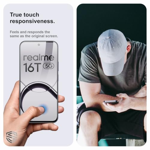 Image of Military-Grade Gorilla Tempered Glass For Realme 16T and Realme P4R (6.81 Inch) With Installation Kit | Edge to Edge Coverage | Black