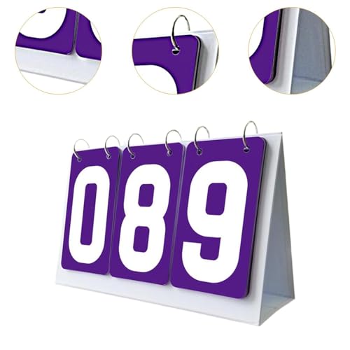 Marcador deportivo manual 3 dígitos morado de sobremesa miniatura 5