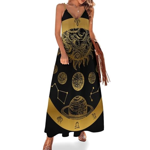 Robe longue femme ete sans manches Planete Doree chic et fluide