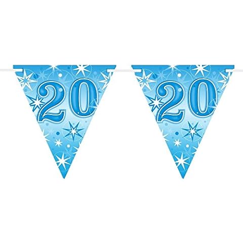 Pioneer Party 45599 Party Banner, Blue, 20th Birthday Cover