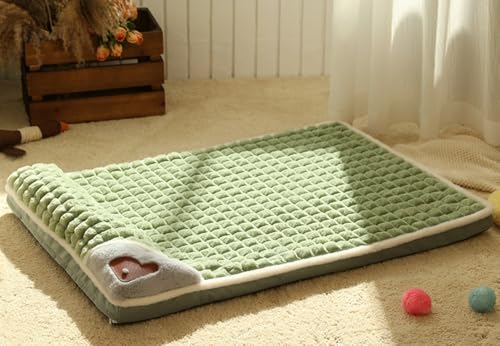 Tuyiutm ペット砂寝マット 取り外し可能 犬犬小屋 ペット用品 犬用ベッド 高柔軟 猫マット ペットベッド 猫ソファ ドライ ドライブベッド 掃除簡単 通気性 耐湿性 枕 子犬 猫 多頭飼い カバー取り外し可能 滑り止め 防水 小型犬 中型犬用 ペッ