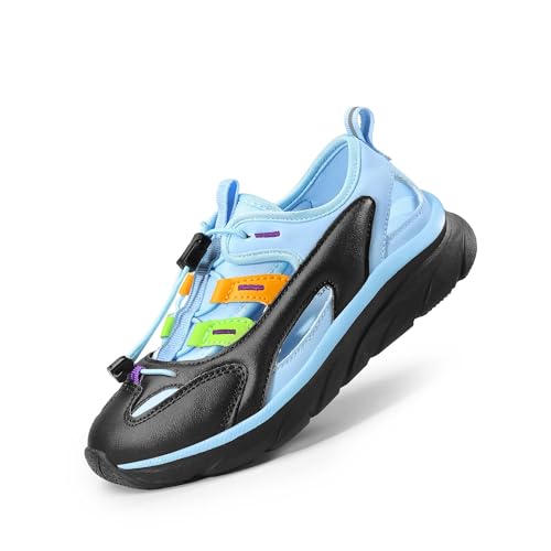 DREAM PAIRS Boys Girls Summer Outdoor Athletic Sport Sandals for Little/Big Kids 10 Toddler Blue/Black